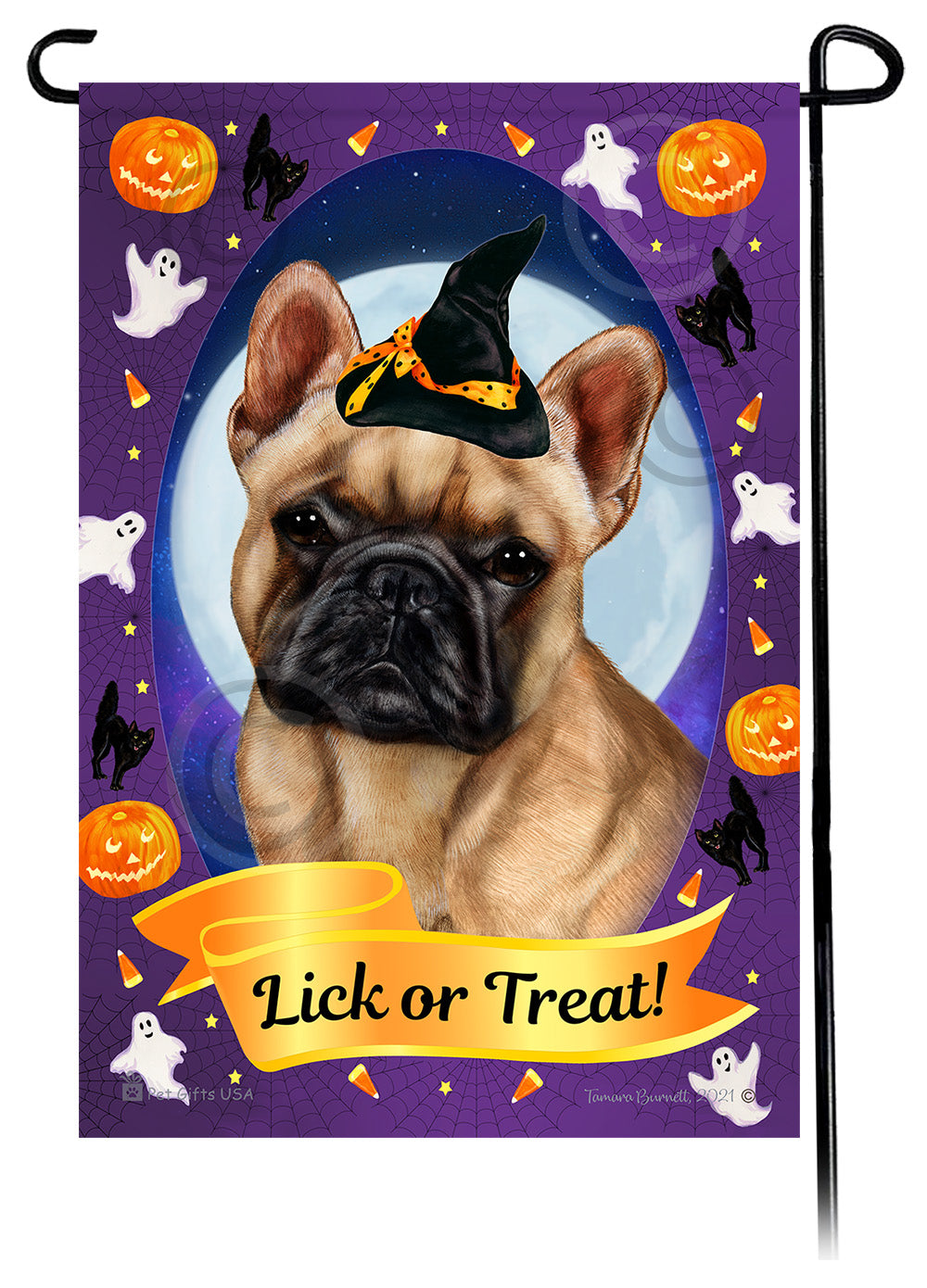 French Bulldog Halloween Howls - Garden Flag