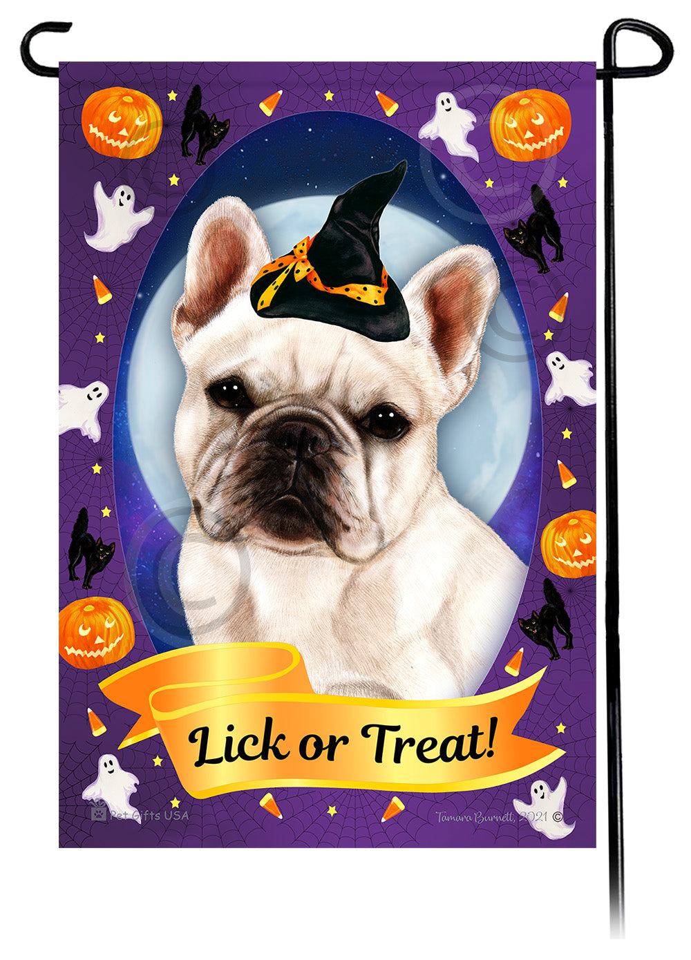 French Bulldog Halloween Howls - Garden Flag