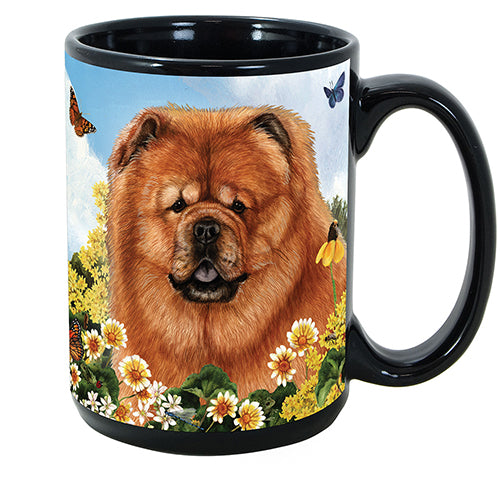 Chow Chow Red - Garden Party Fun Mug 15 oz