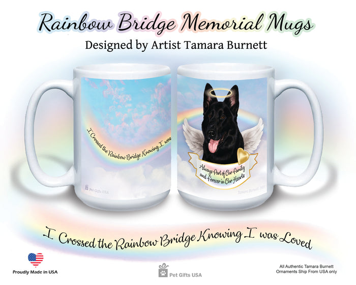 German Shepherd Black Memorial Mug 15 oz