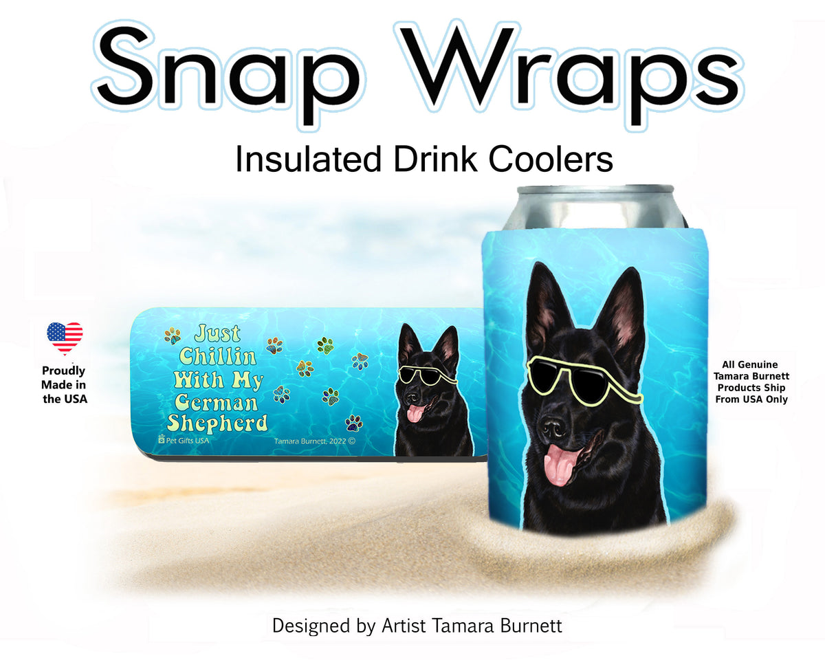 German Shepherd Black Snap Wrap Cozy