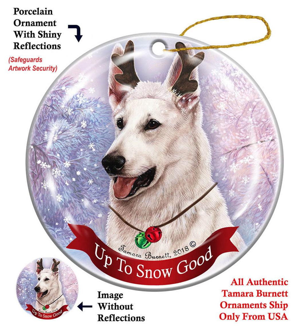 German Shepherd White Ornament