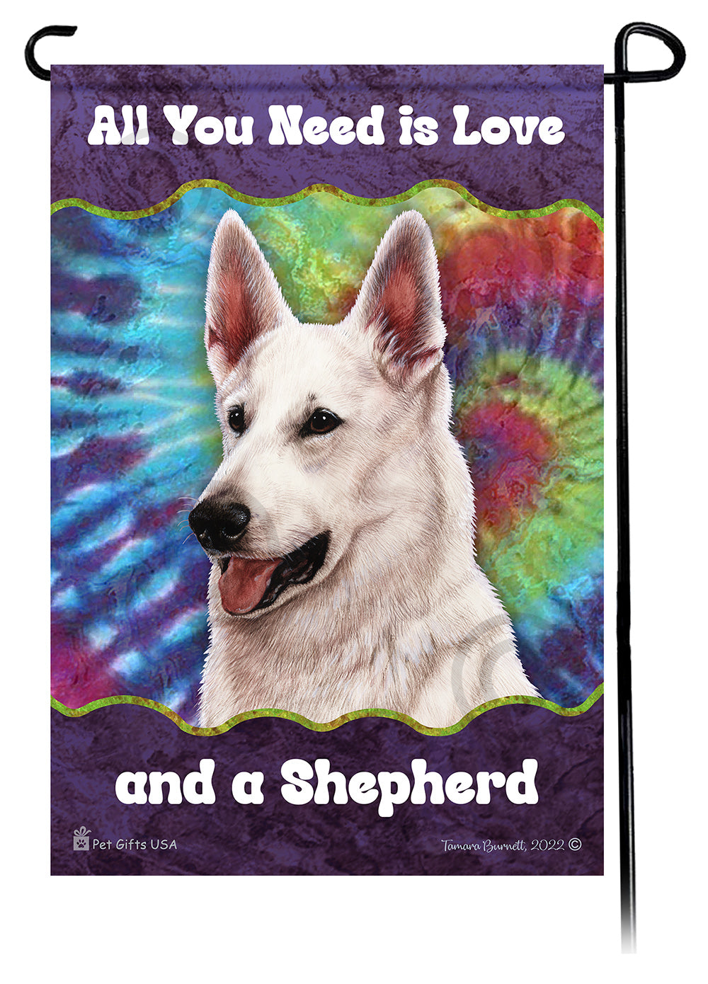 German Shepherd All You Need Is Love Garden Flag