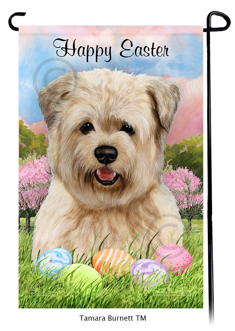 Glen of Imaal Terrier Happy Easter - Garden Flag