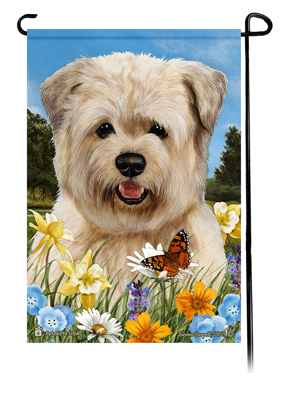 Glen of Imaal Terrier Summer Flowers - Garden Flag