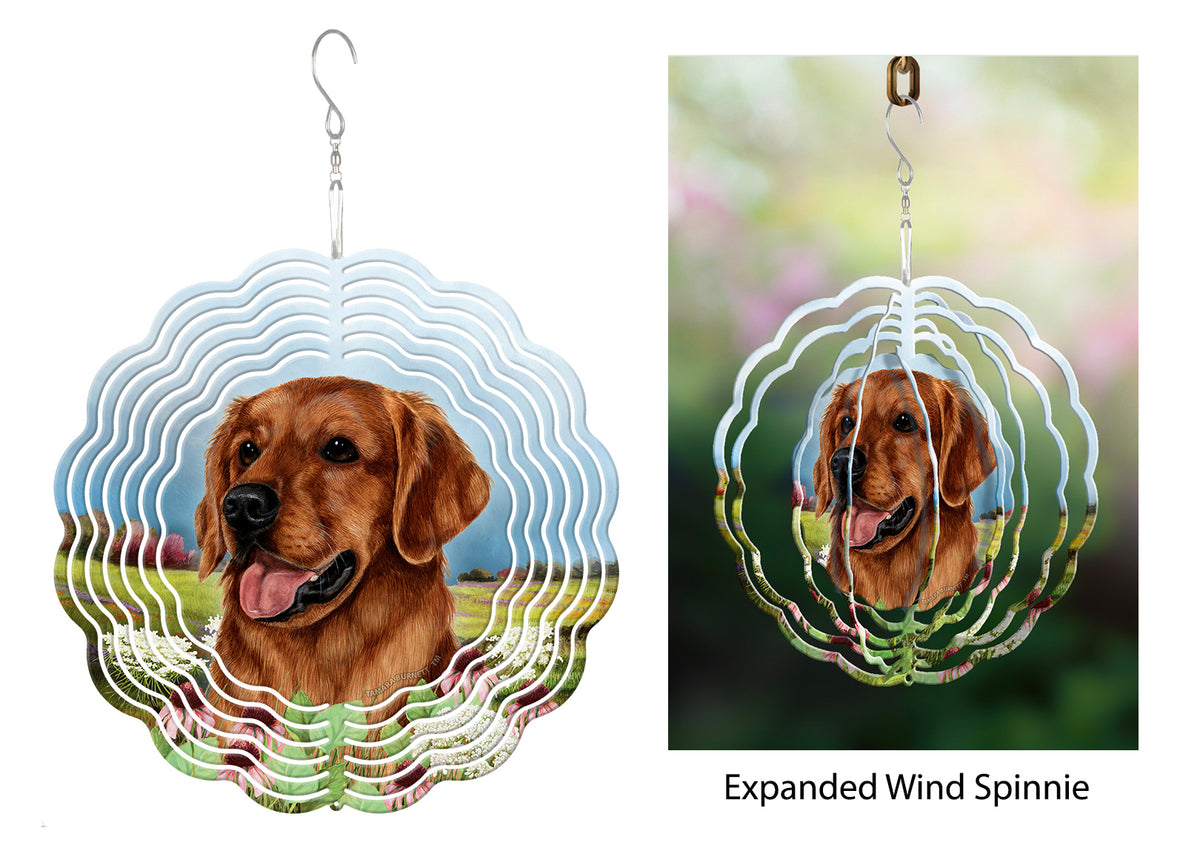 Golden Retriever Red Wind Spinner