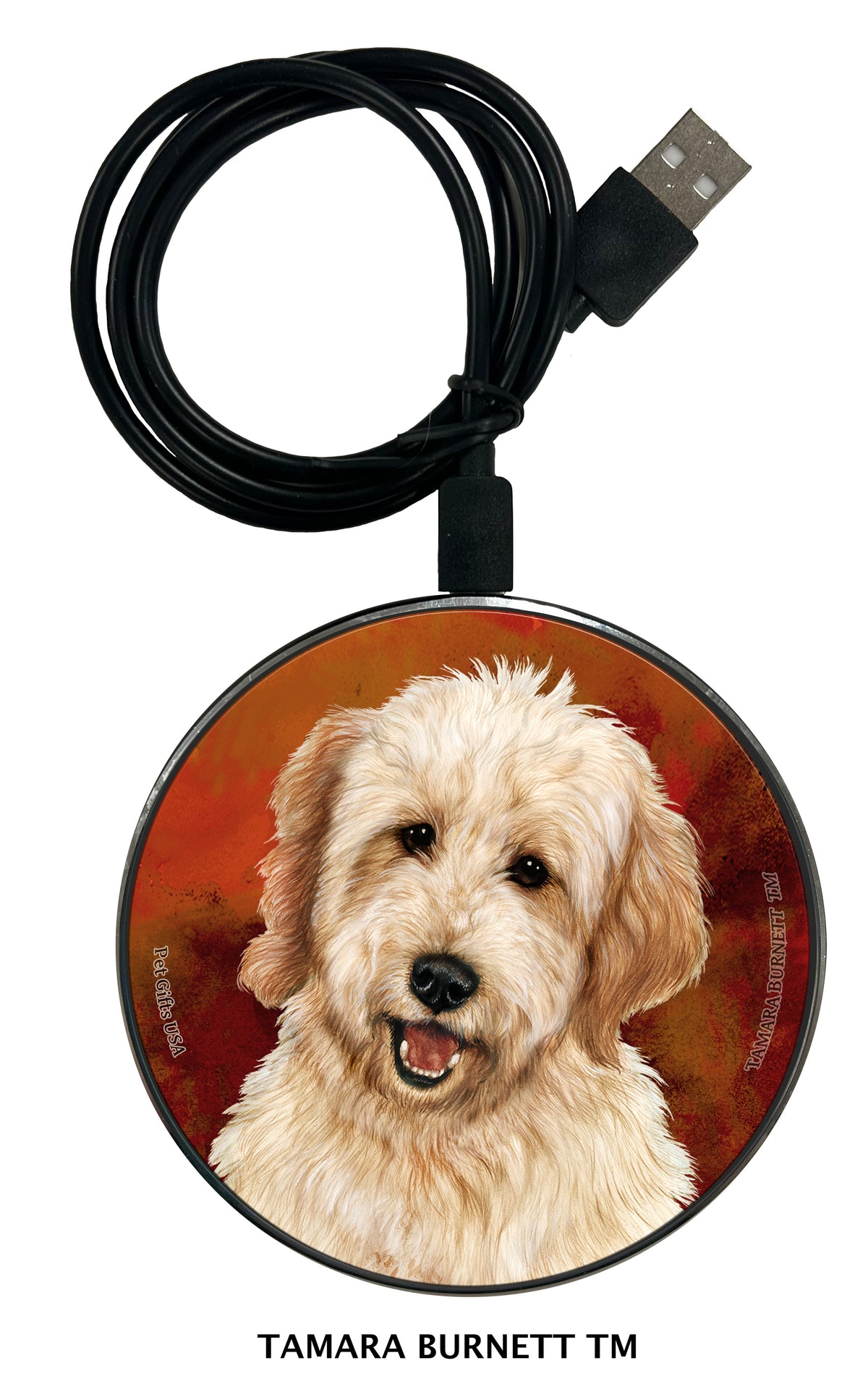 Goldendoodle Blonde Zoomies Wireless Charger