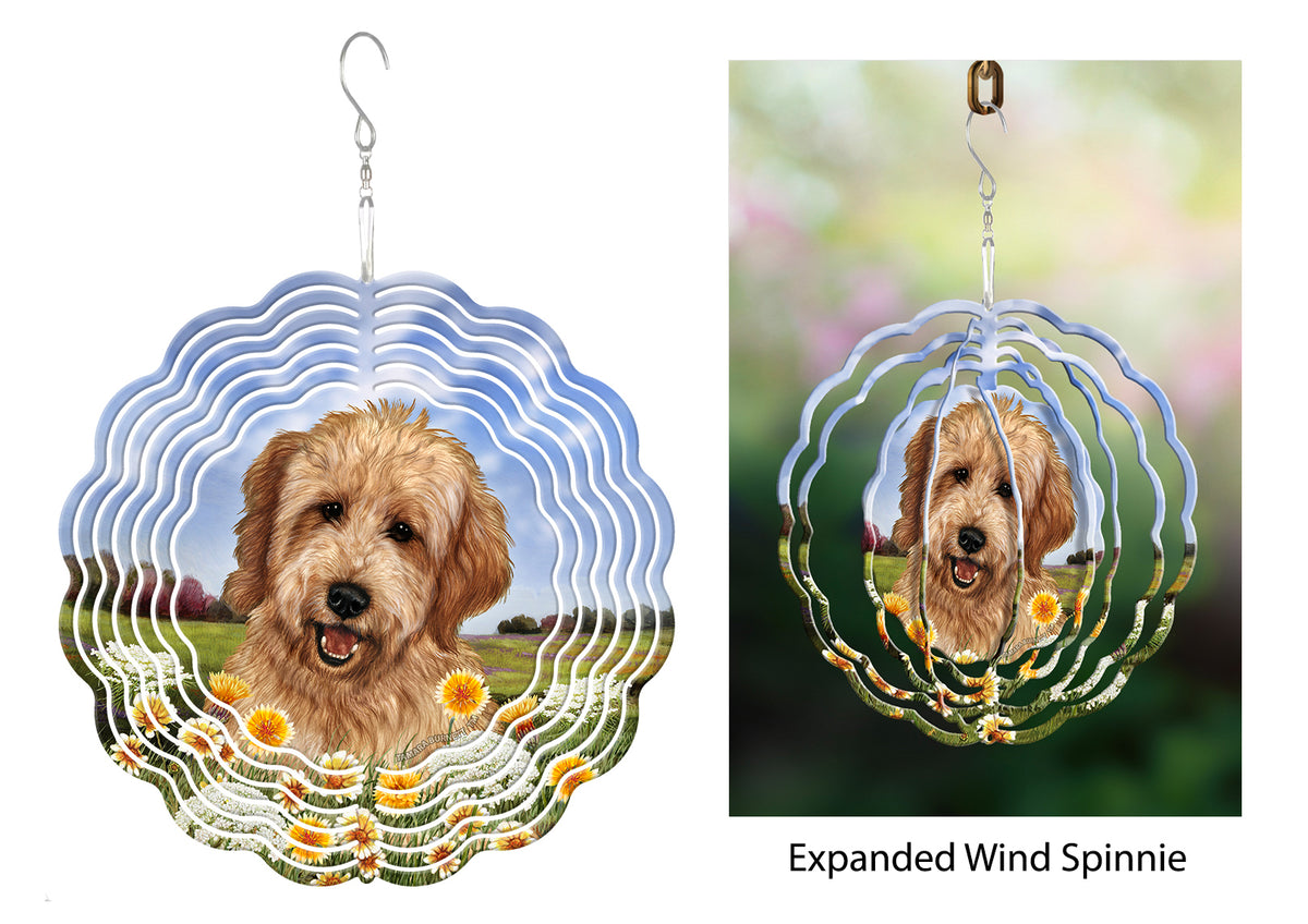 Goldendoodle Apricot Wind Spinner