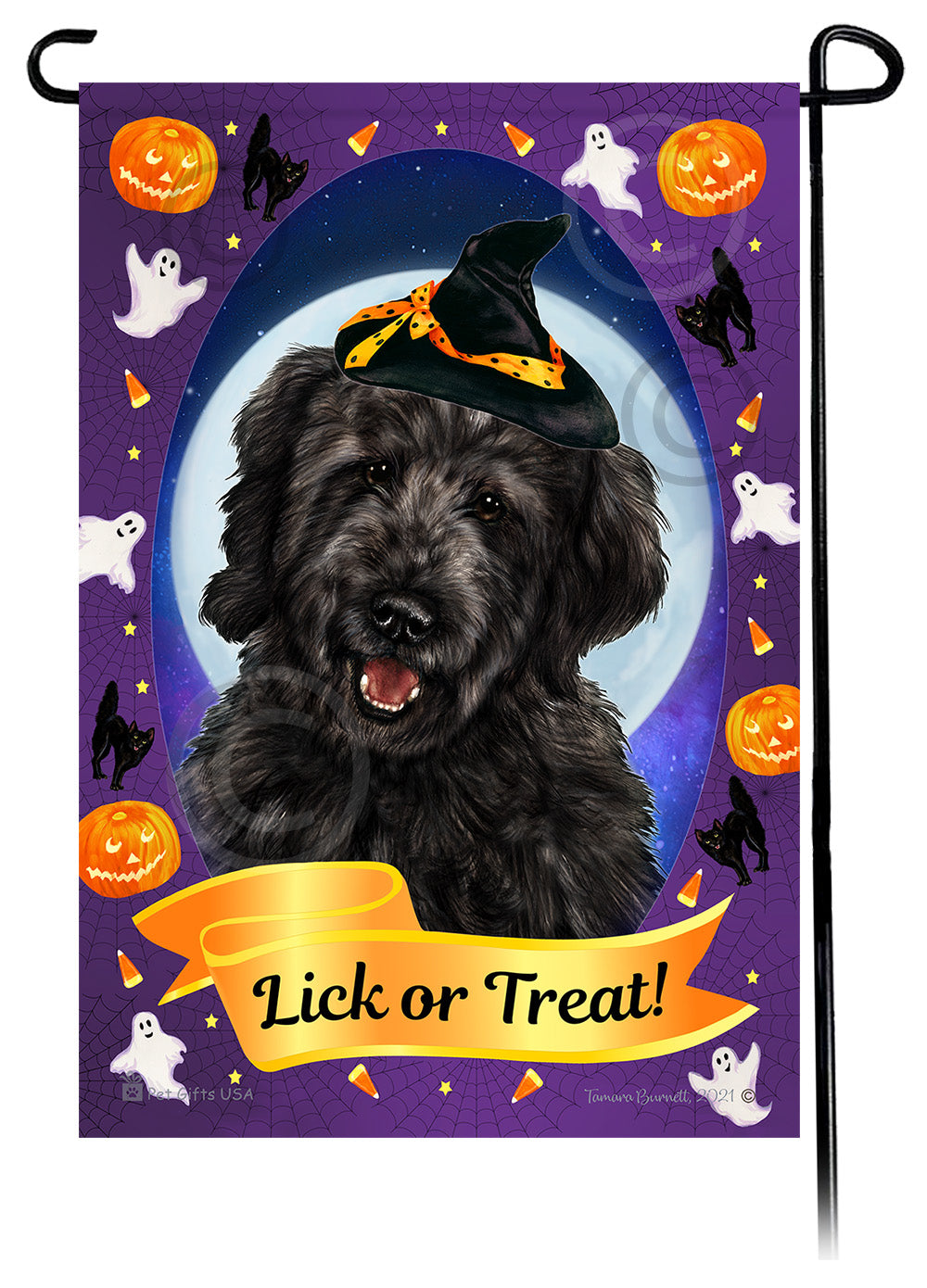 Goldendoodle Halloween Howls - Garden Flag