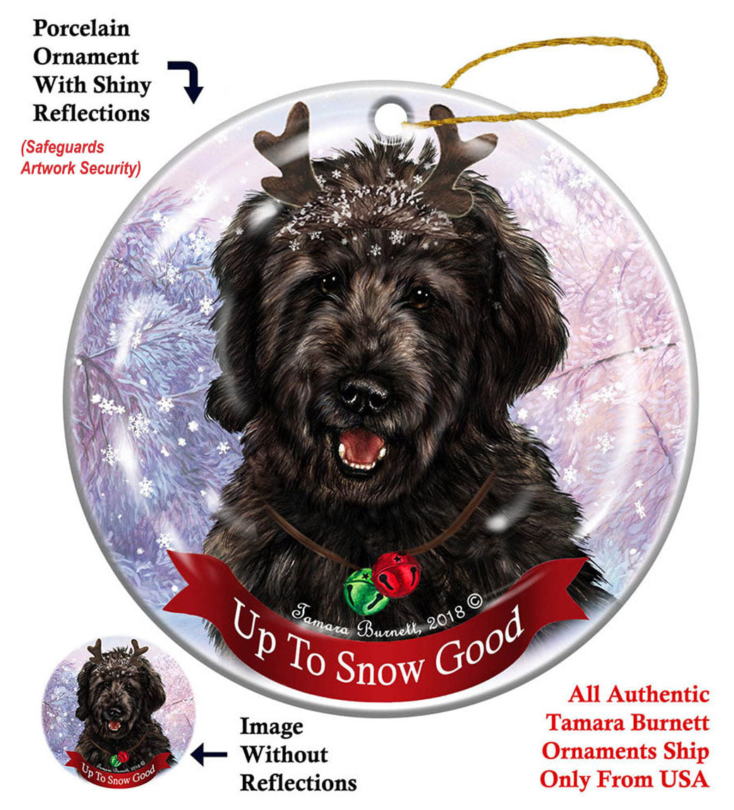 Goldendoodle Black Ornament