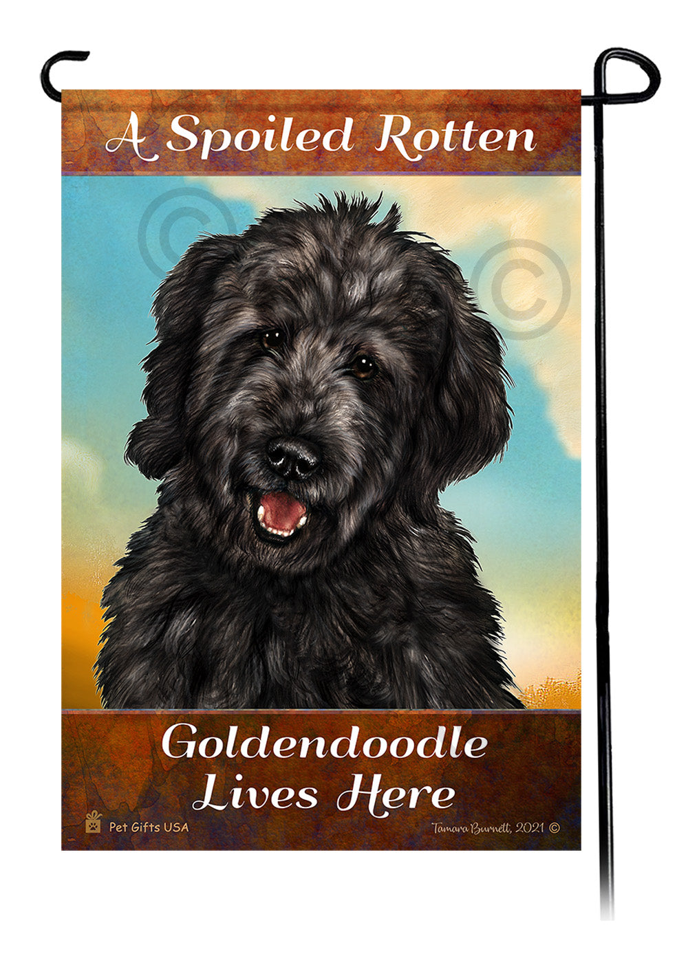 Goldendoodle Spoiled Rotten - Garden Flag