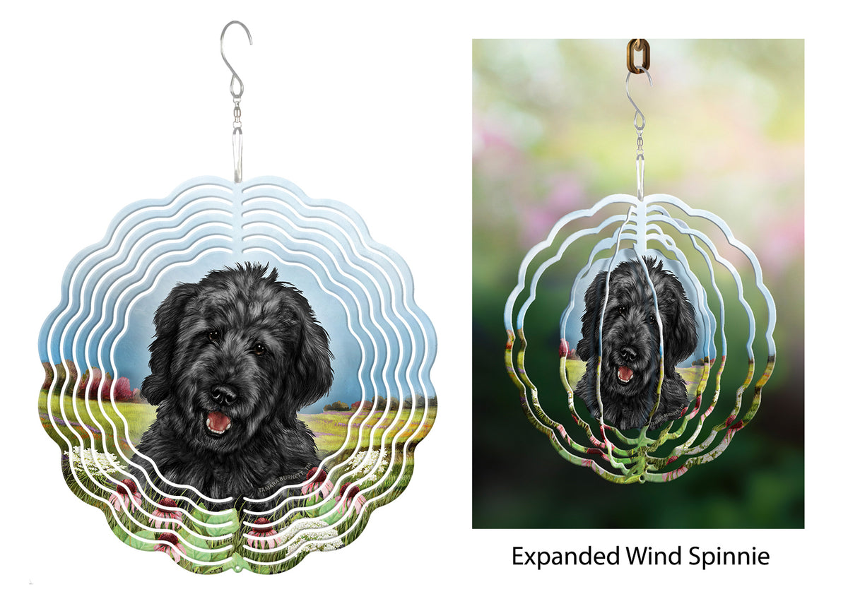 Goldendoodle Black Wind Spinner