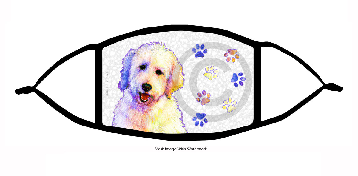 Goldendoodle (White) Face Mask