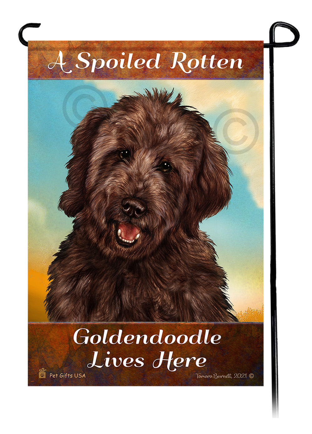 Goldendoodle Spoiled Rotten - Garden Flag