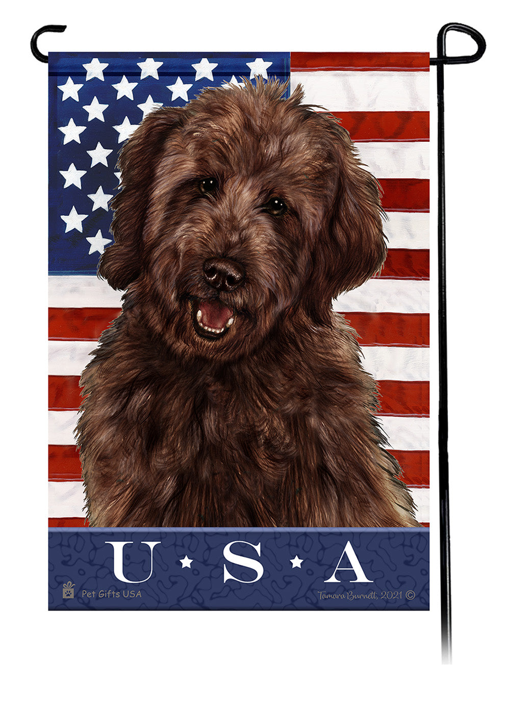 Goldendoodle True Blue - Garden Flag