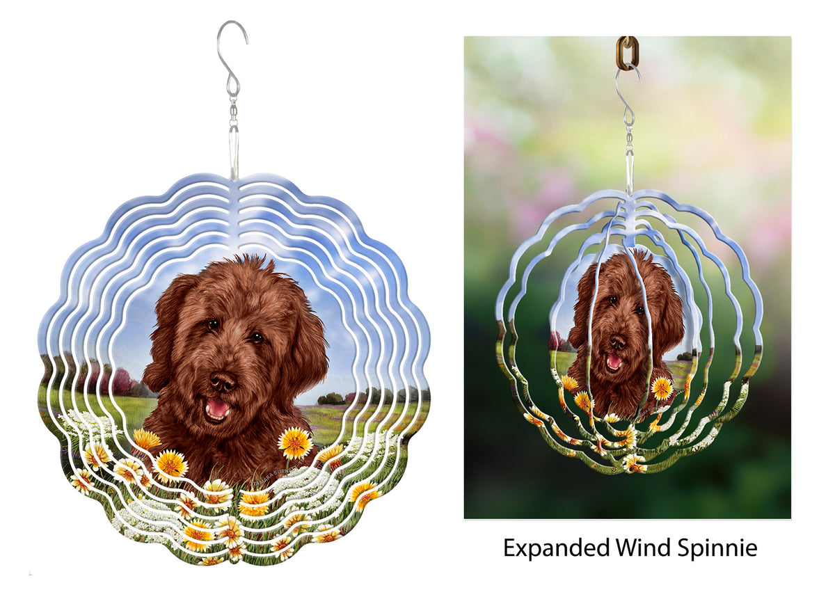 Goldendoodle Chocolate Wind Spinner
