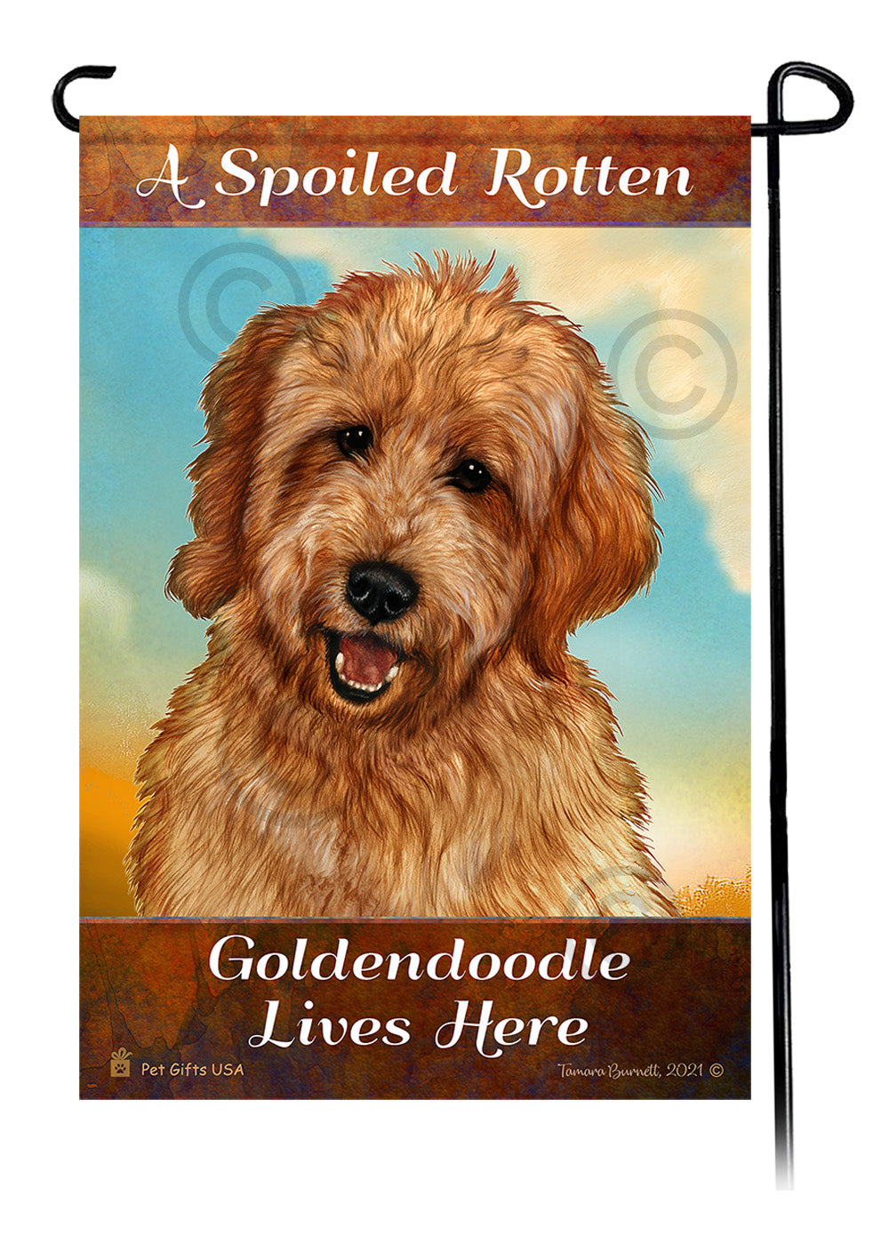 Goldendoodle Spoiled Rotten - Garden Flag