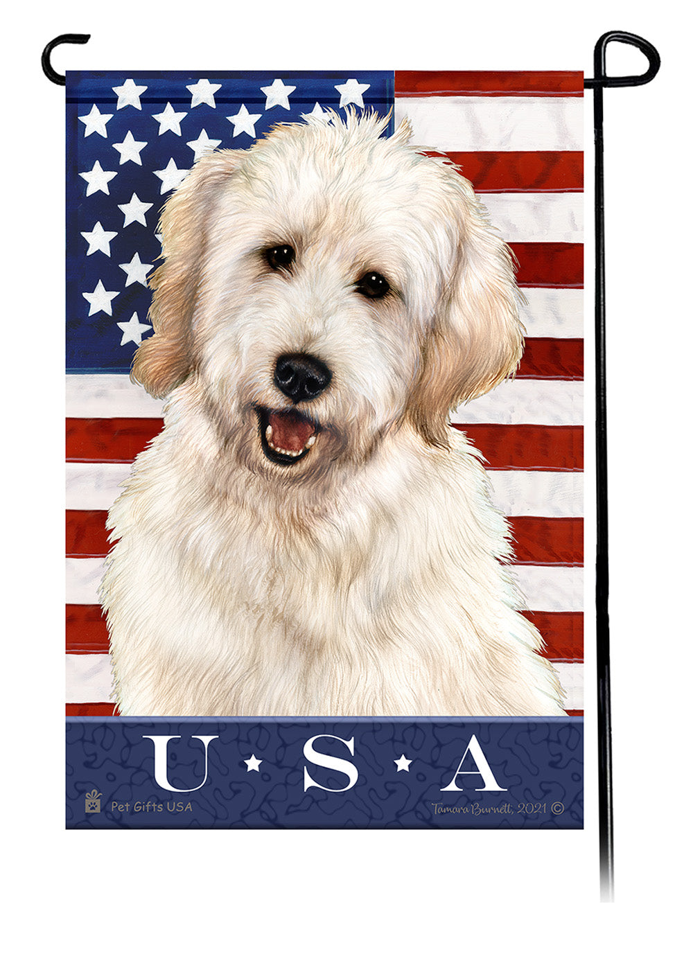 Goldendoodle True Blue - Garden Flag