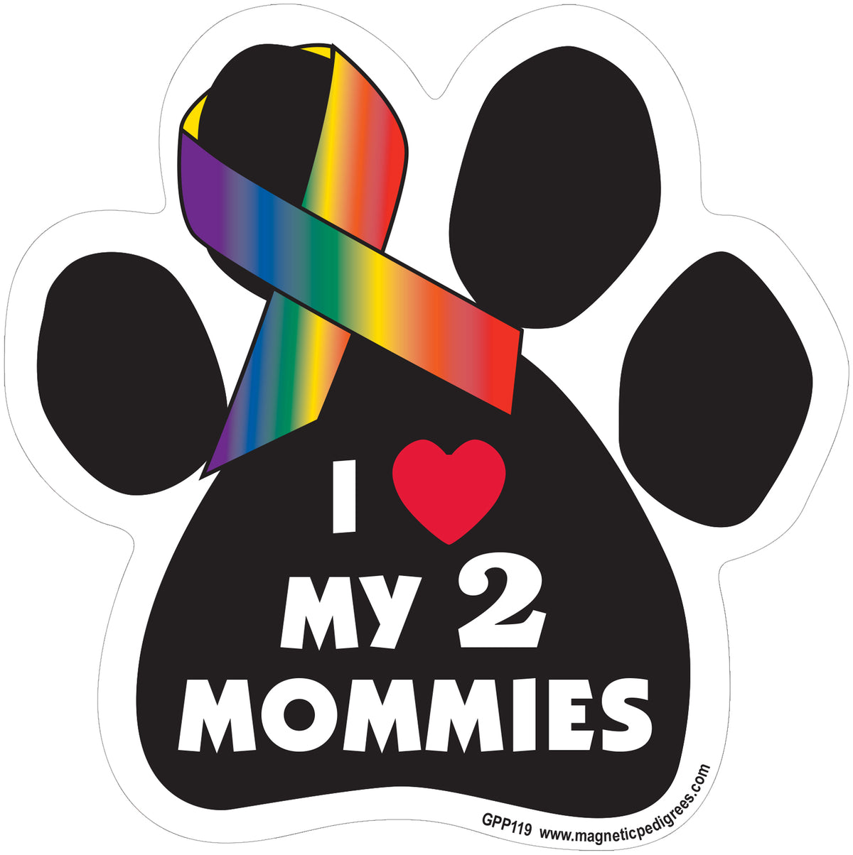 Rainbow Paw Shaped Magnets