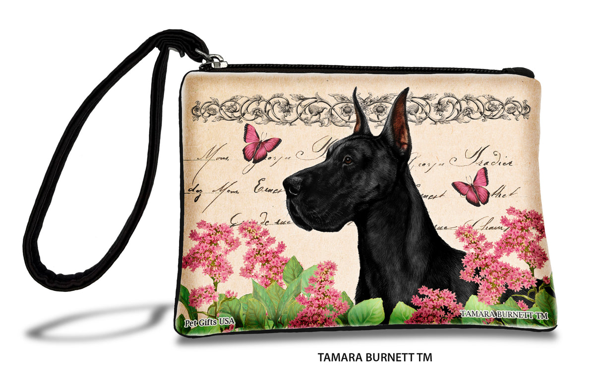 Great Dane Black Cropped Zippees Pet Pouch