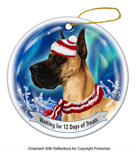 Great Dane Cropped Fawn Ornament