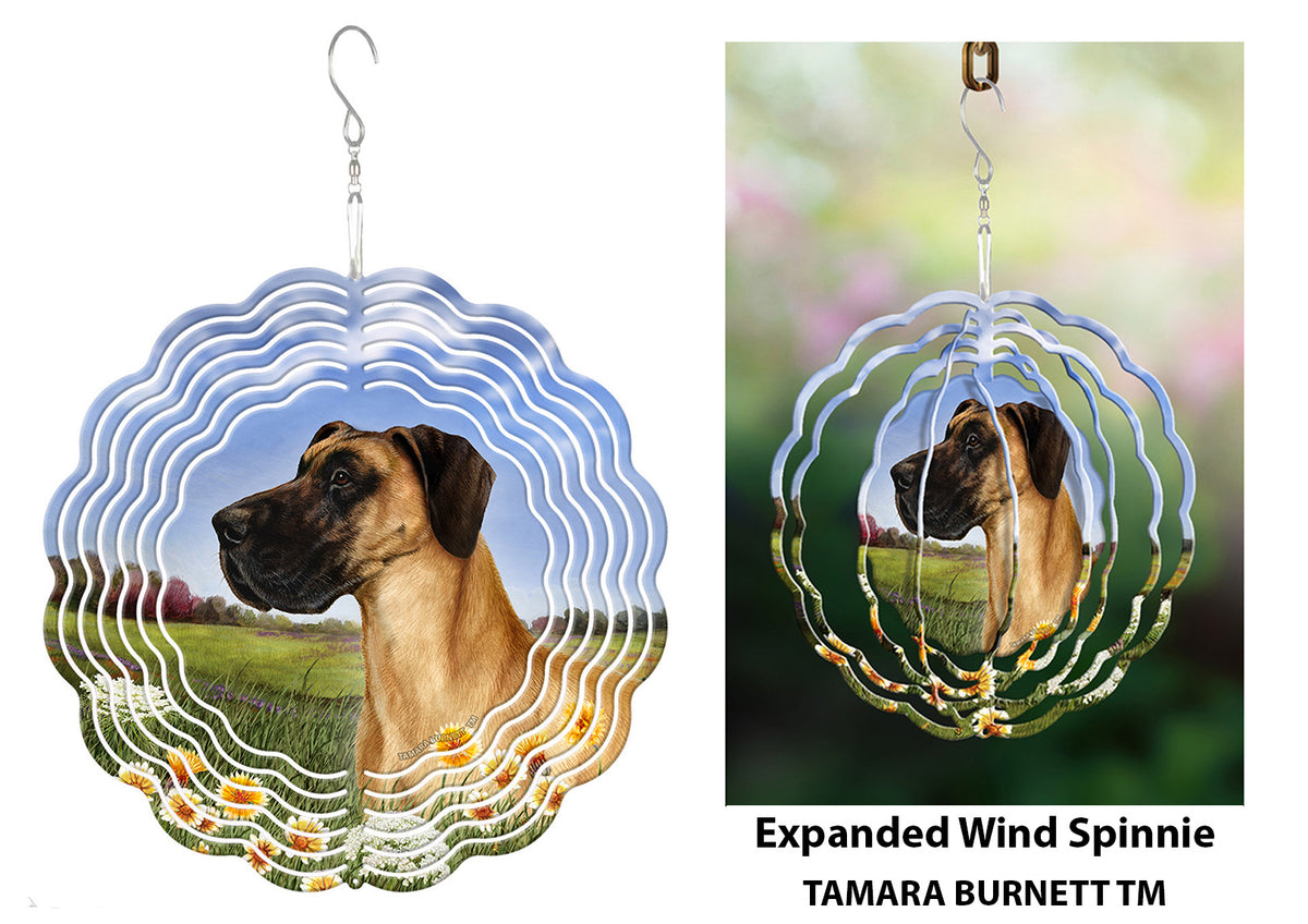 Great Dane Fawn Uncropped Wind Spinner