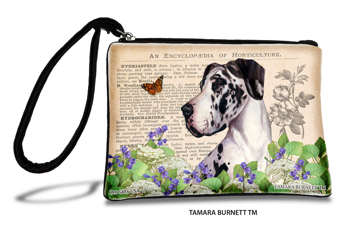 Great Dane Harlequin Uncropped Zippees Pet Pouch