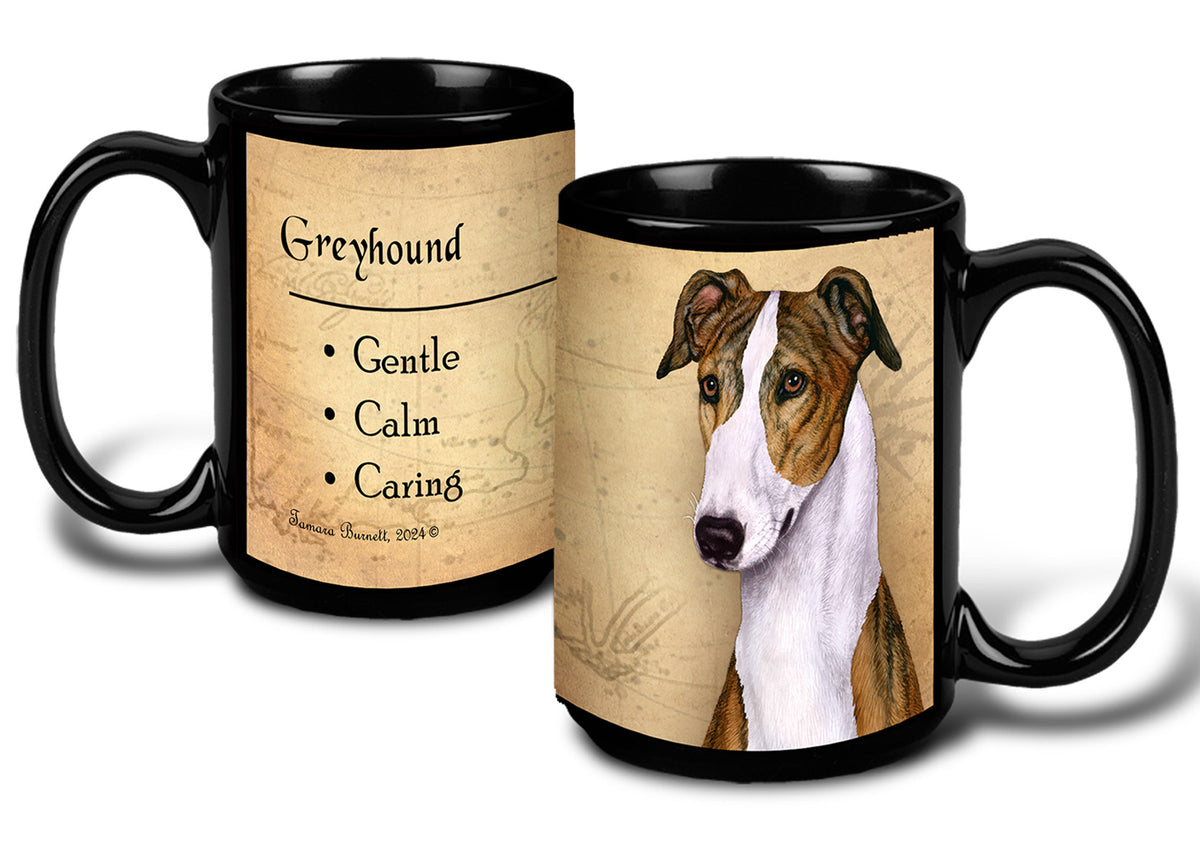 Greyhound Red Brindle/White - My Faithful Friends Mug 15 oz