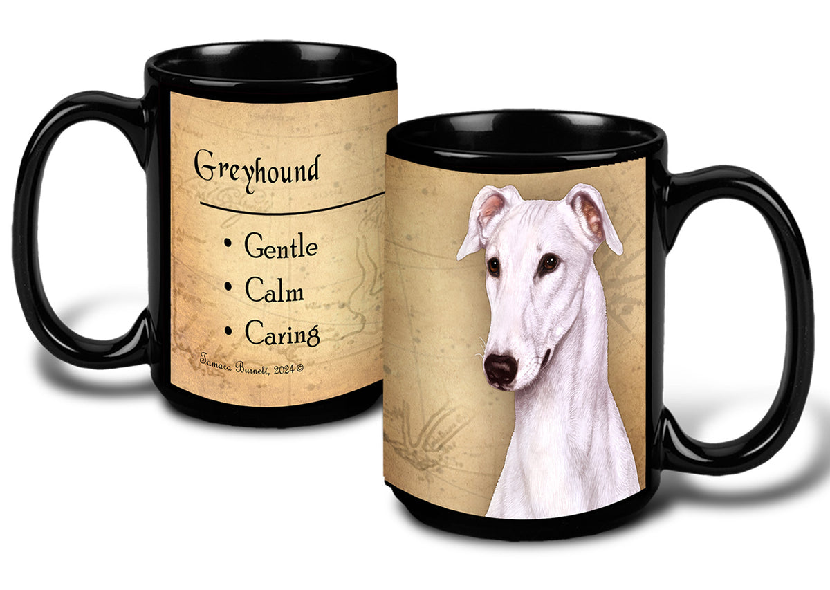 Greyhound White - My Faithful Friends Mug 15 oz