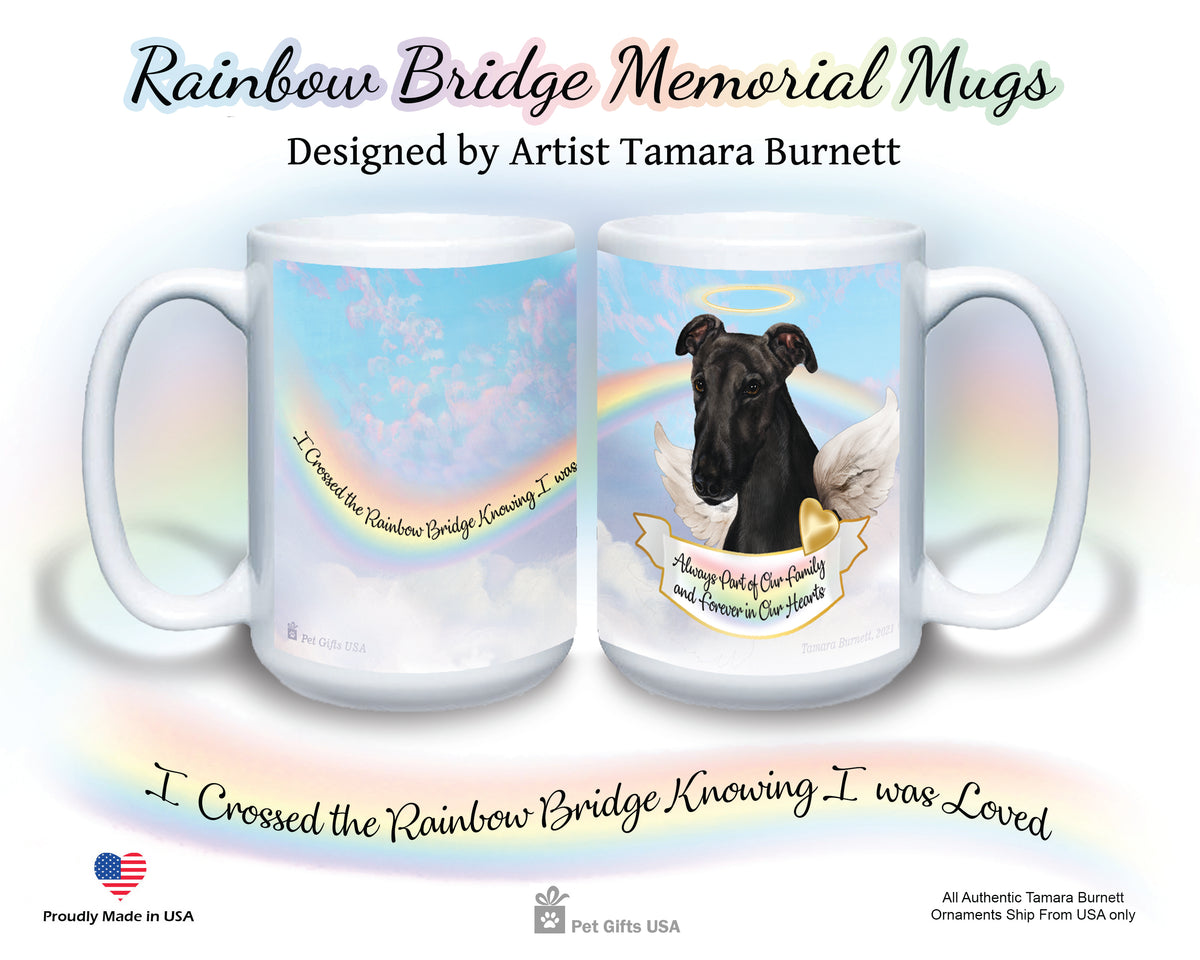 Greyhound Black Memorial Mug 15 oz