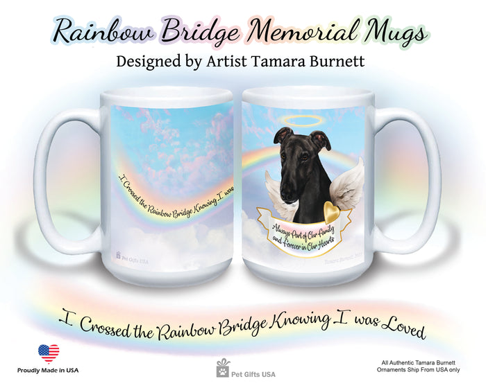 Greyhound Black Memorial Mug 15 oz