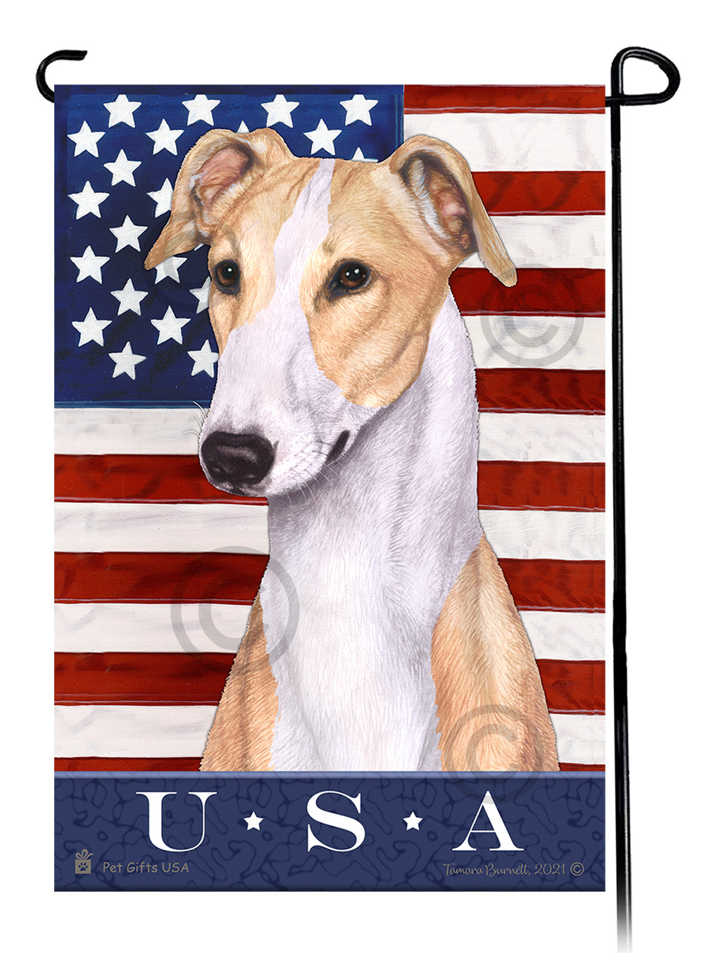 Greyhound True Blue - Garden Flag