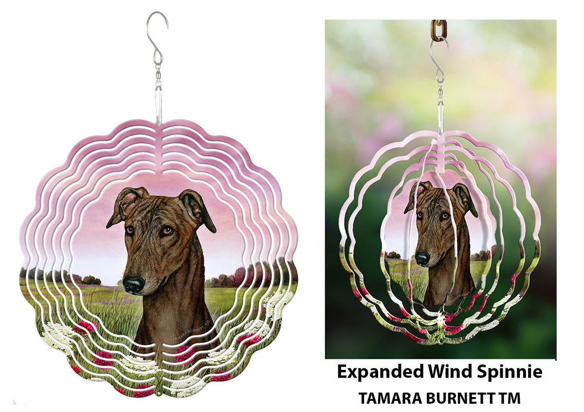 Greyhound Dark Brindle Wind Spinner