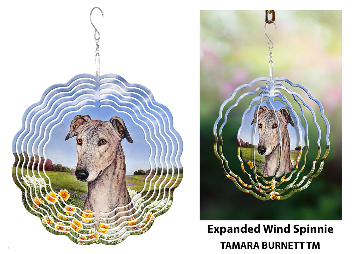 Greyhound Fawn Brindle Wind Spinner