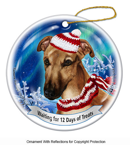 Greyhound Fawn Ornament