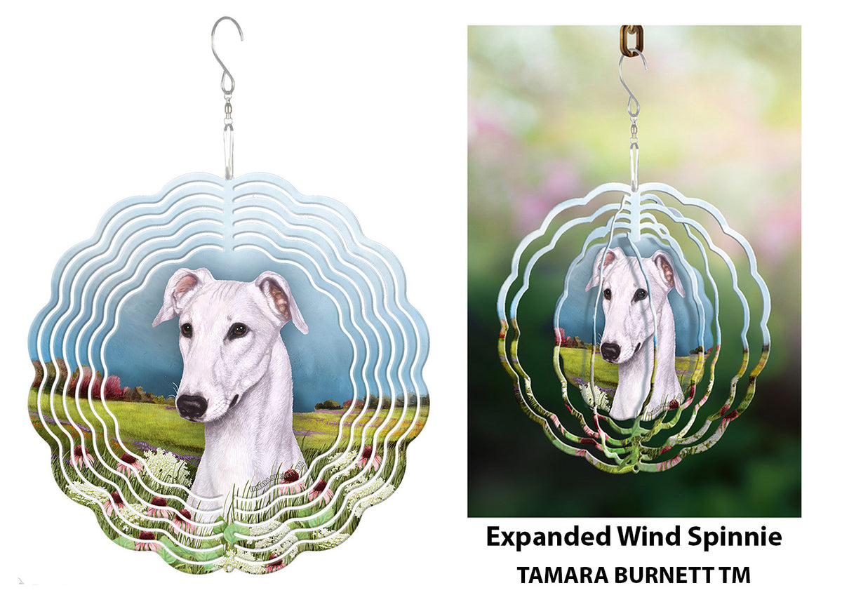 Greyhound White Wind Spinner