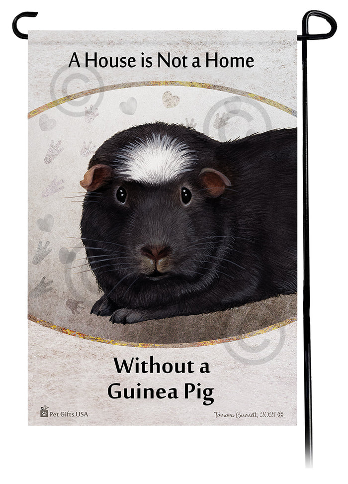 Black Crested Guinea Pig House Is Not A Home Garden Flag
