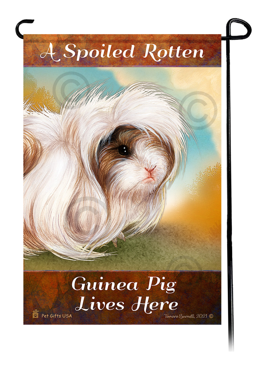 Peruvian Guinea Pig Spoiled Rotten Garden Flags
