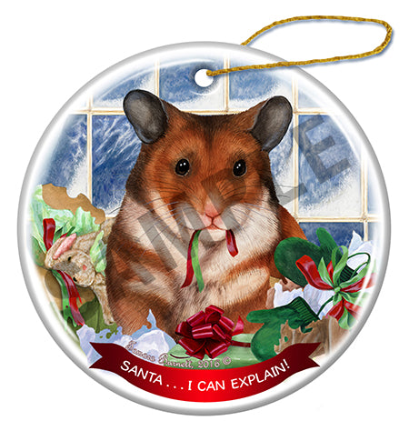 Hamster - Santa I Can Explain Ornament