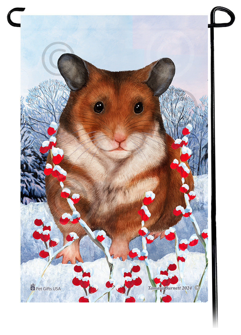 Hamster Winterberries - Garden Flag