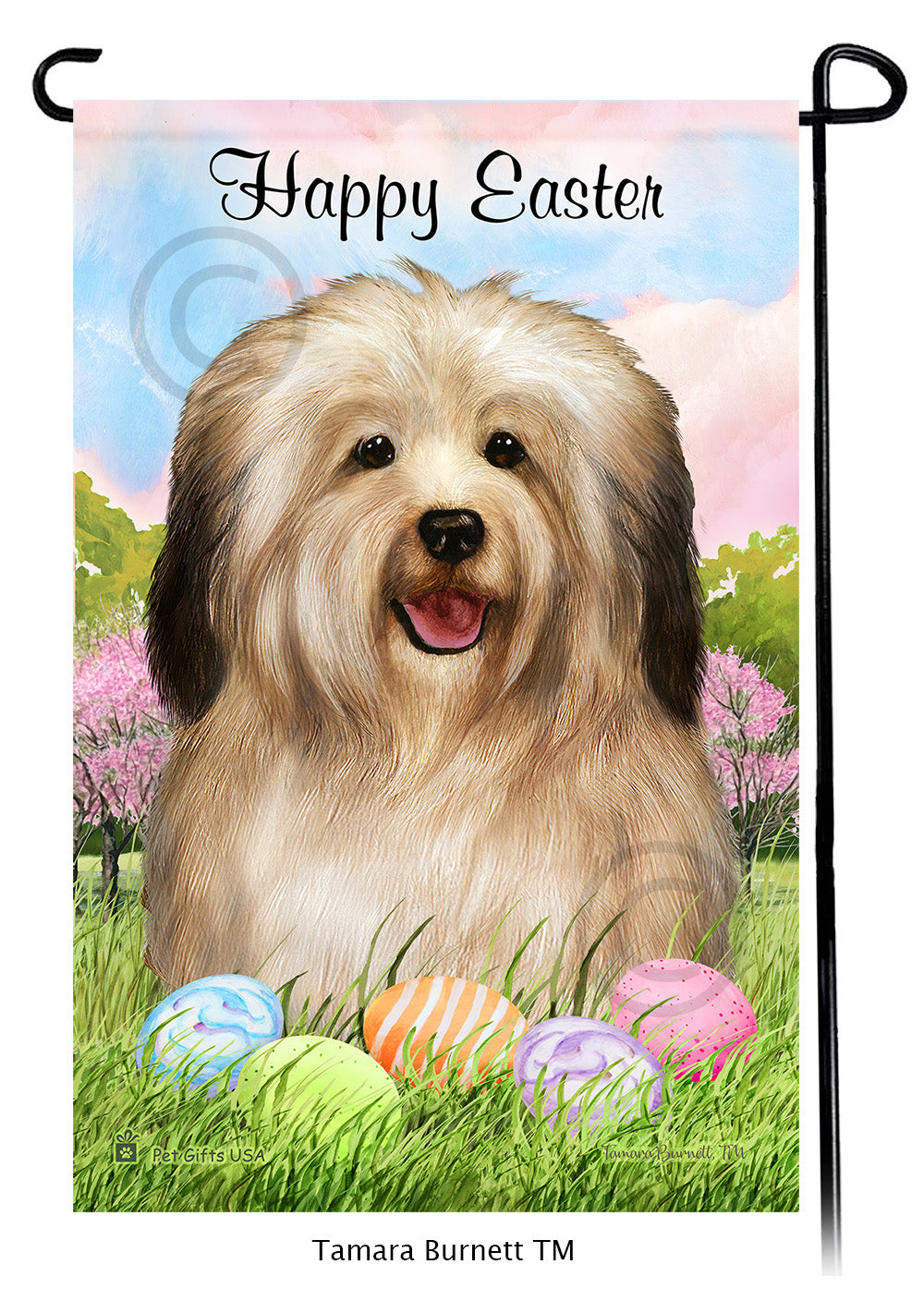 Havanese Happy Easter - Garden Flag