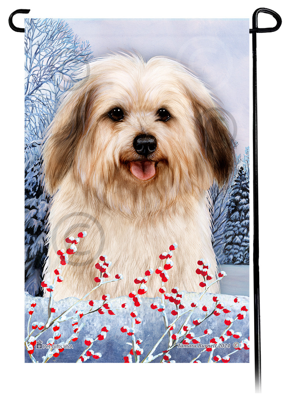 Havanese Winterberries - Garden Flag