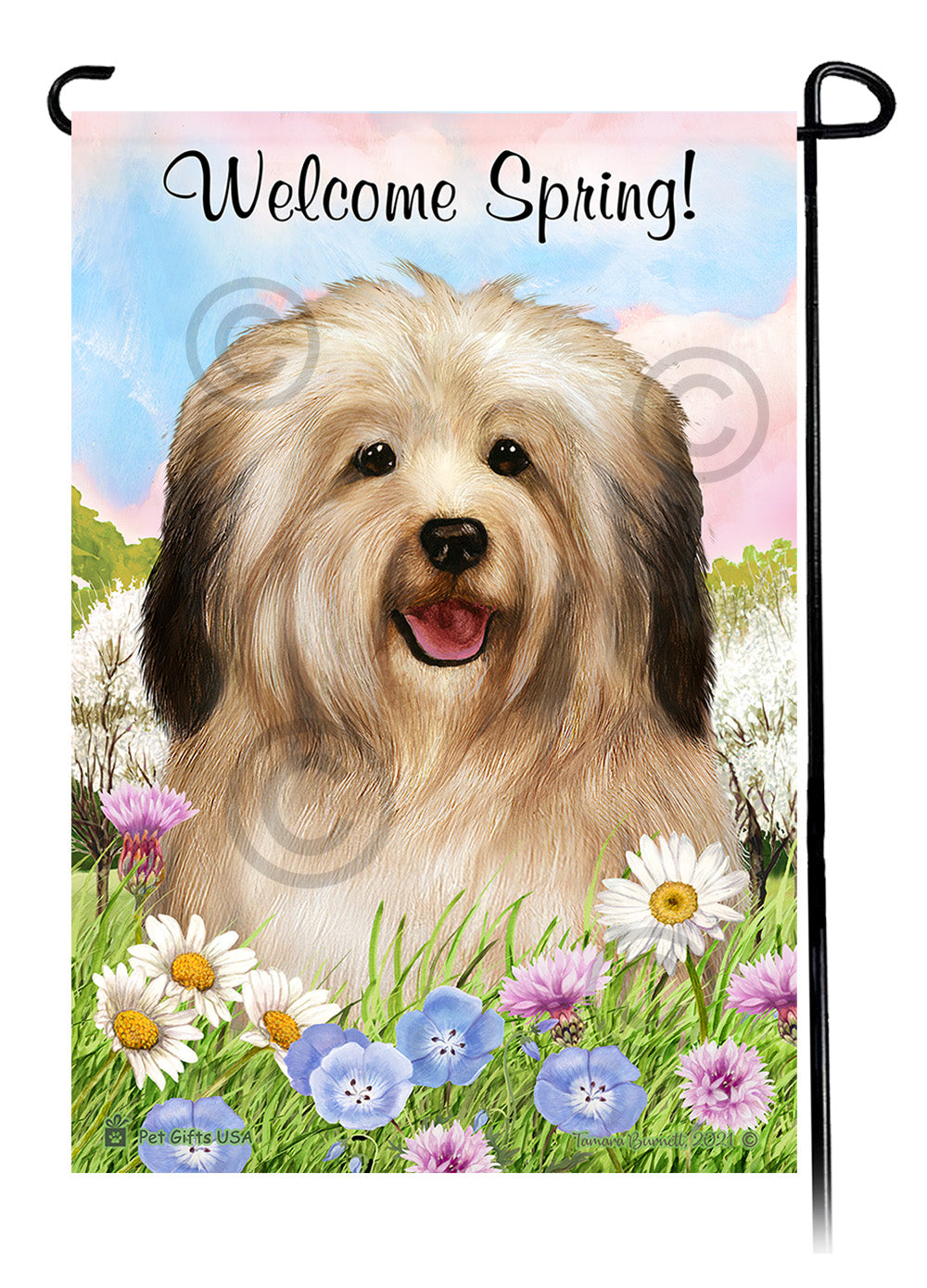 Havanese Welcome Spring - Garden Flag
