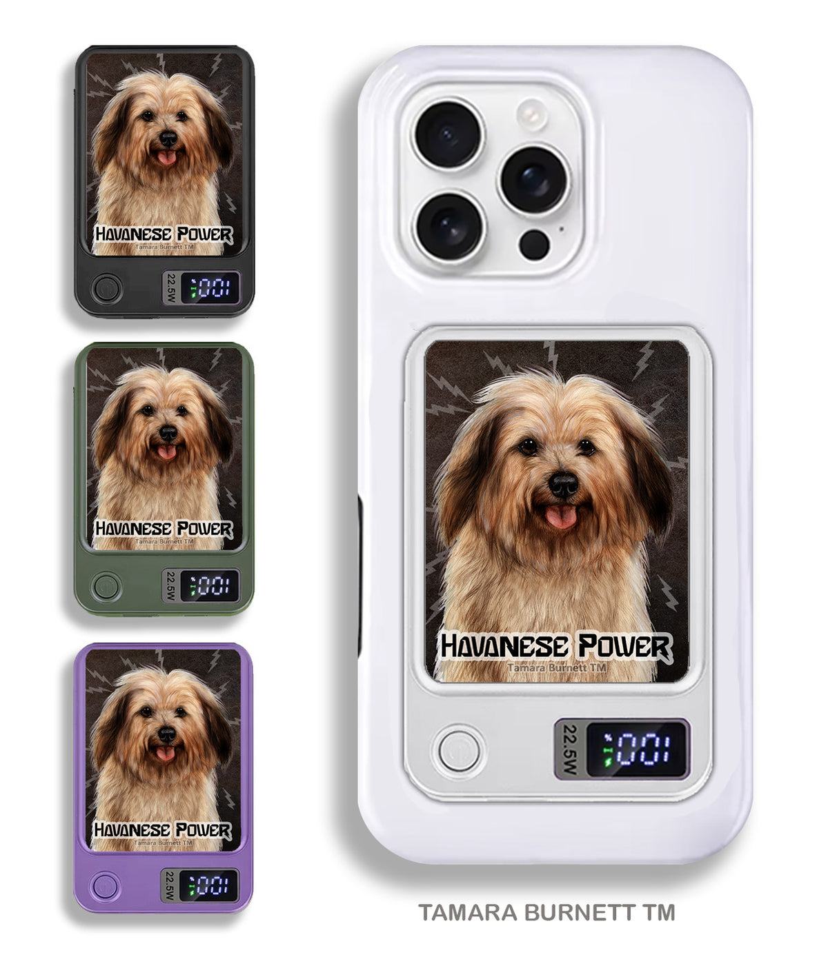 Havanese Fawn Sable Phone Bank Wireless Charger
