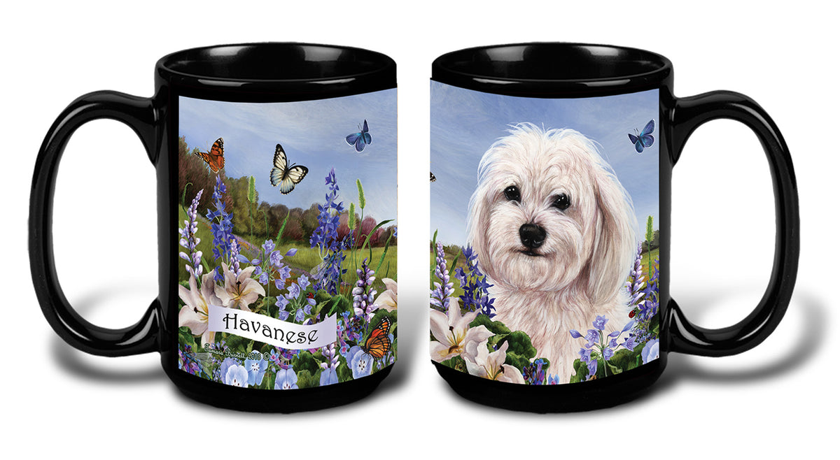 Havanese White - Garden Party Fun Mug 15 oz