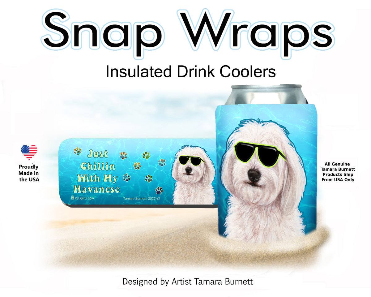 Havanese White Snap Wrap Cozy