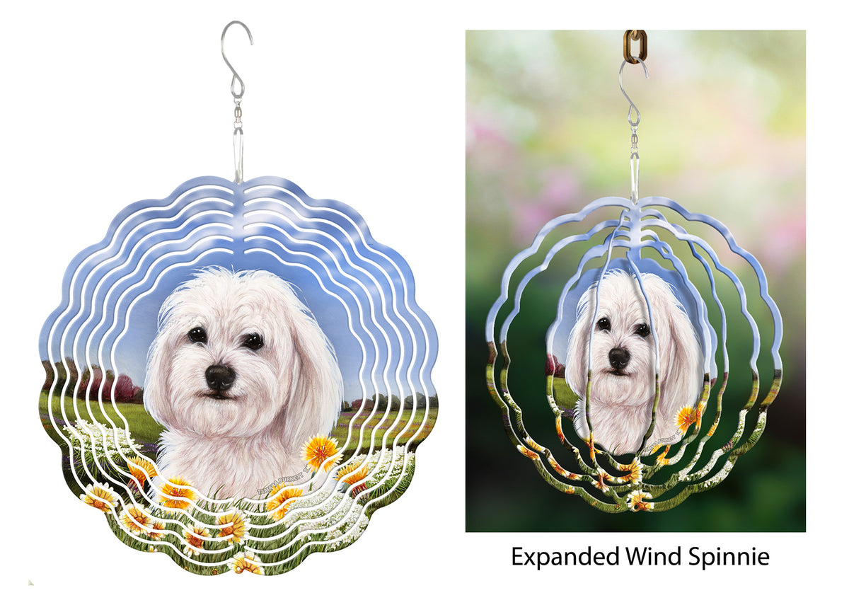 Havanese White Wind Spinner