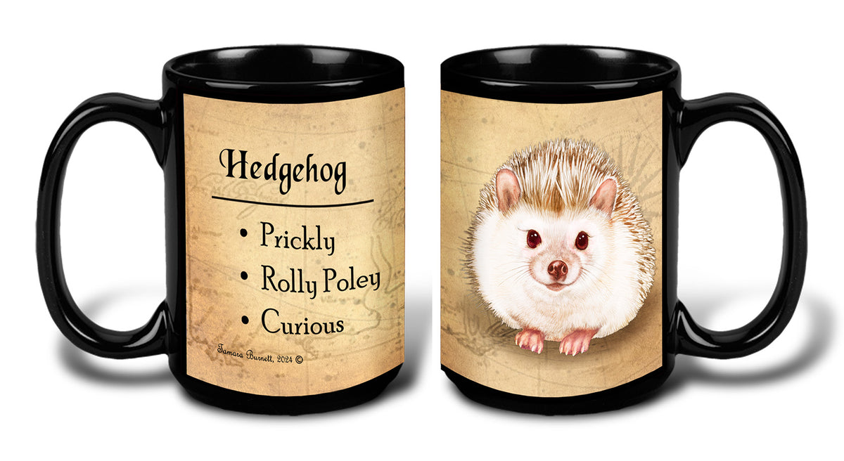 Hedgehog Ruby Eyed Cinnacot - My Faithful Friends Mug 15 oz