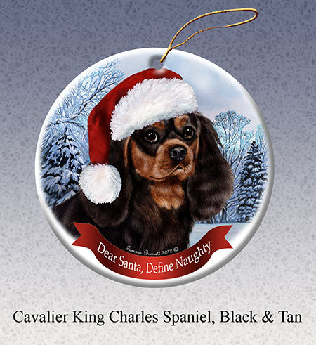 Cavalier King Charles Black and Tan Ornament