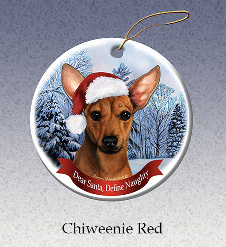 Chiweenie Red Ornament